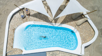 anamar hotel pool aerial shot